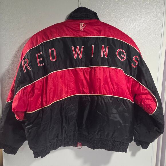 Vintage Detroit Redwings NHL Team Jacket Winter Coat Pro Player XXL insulated - Picture 2 of 9